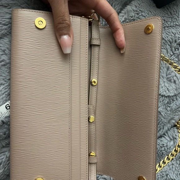 Prada Beige Leather Chain Shoulder Bag - Picture 9 of 11